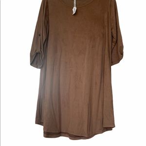 Brown velvet dress mittoshop; small